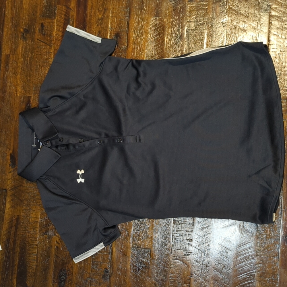 Under Armour Women's Athletic Polo Shirts HeatGear Size XS Black